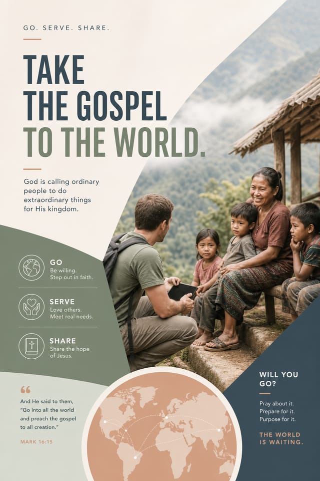 Missionary Poster — modern style poster