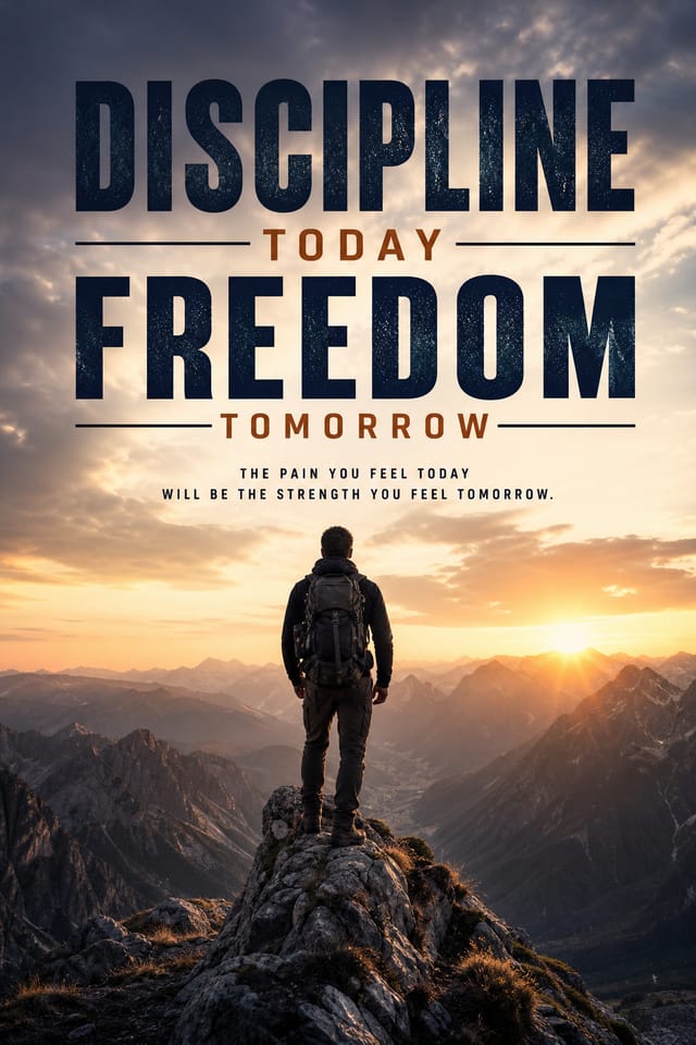 Motivational Poster — photo-realistic style poster