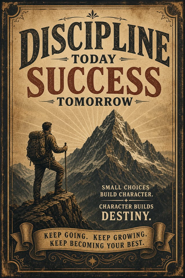 Motivational Poster — vintage style poster