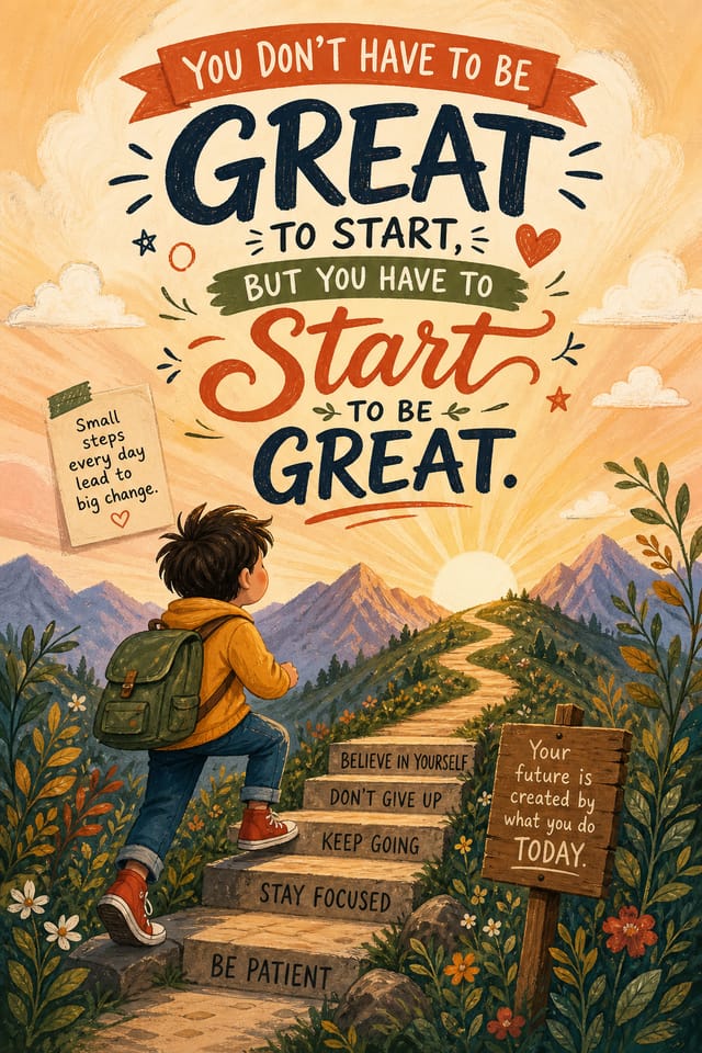 Motivational Poster — illustration style poster