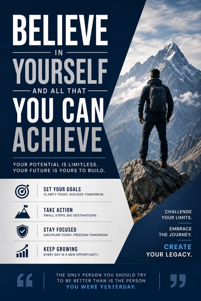 Motivational Poster — corporate style poster