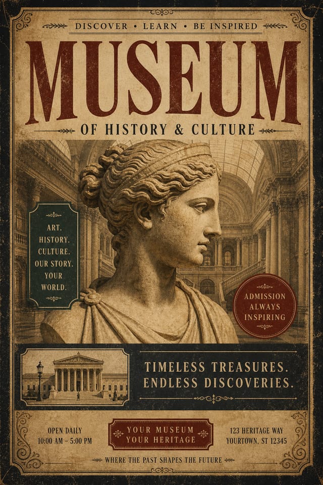 Museum Poster — vintage style poster