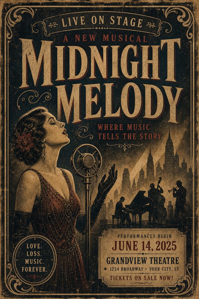 Musical Poster — vintage style poster