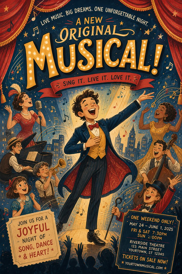 Musical Poster — illustration style poster