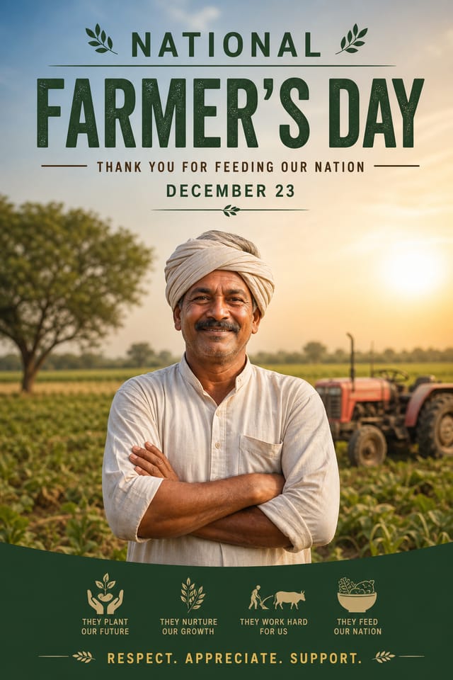 National Farmer's Day Poster — photo-realistic style poster