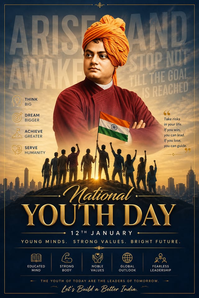 National Youth Day Poster — elegant style poster