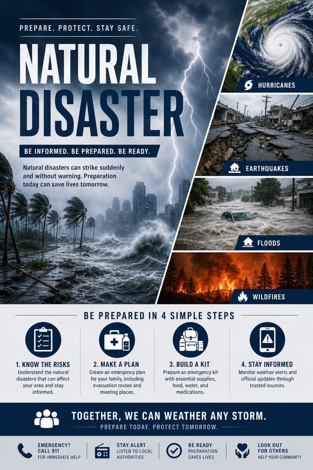 Natural Disaster Poster — corporate style poster