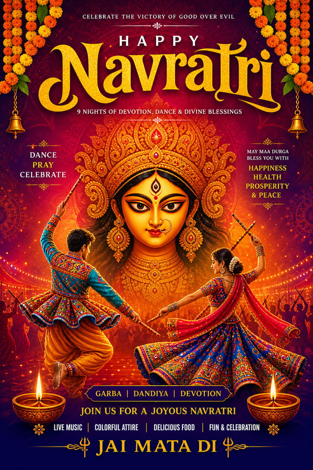 Navratri Poster — vibrant style poster