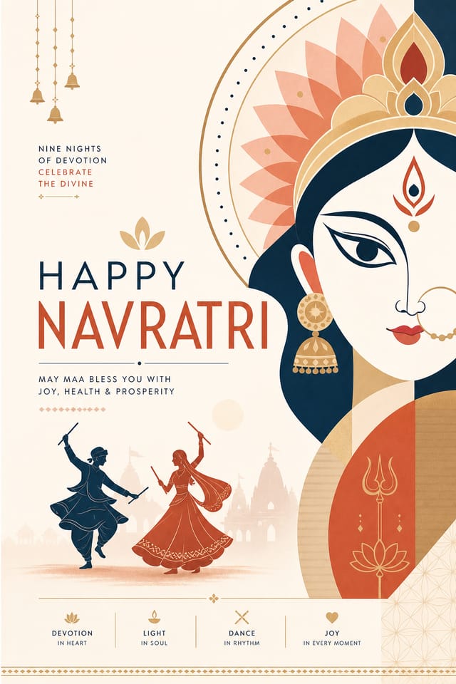 Navratri Poster — modern style poster