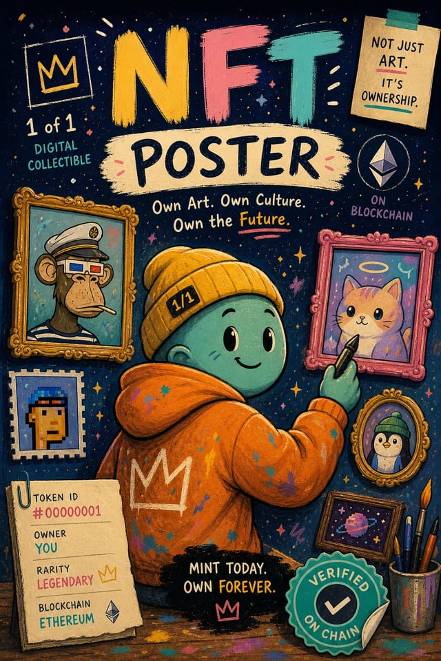 NFT Poster — illustration style poster