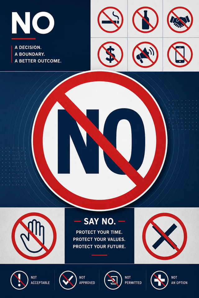 No — corporate style poster