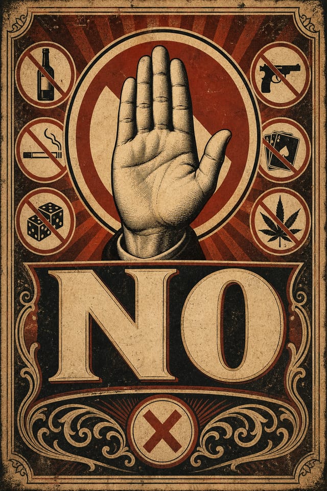 No — vintage style poster