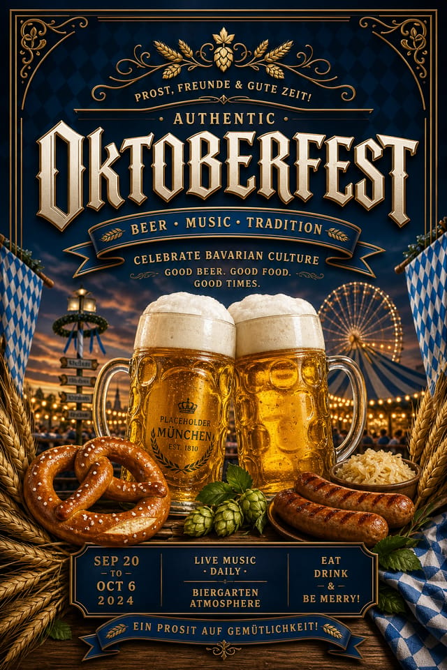 Oktoberfest Poster — elegant style poster