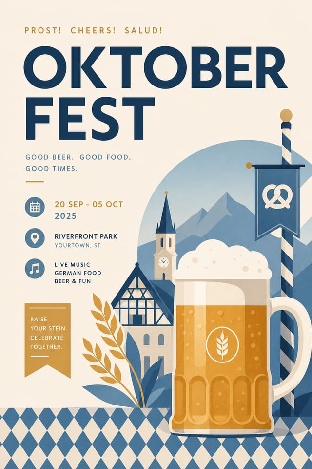 Oktoberfest Poster — modern style poster