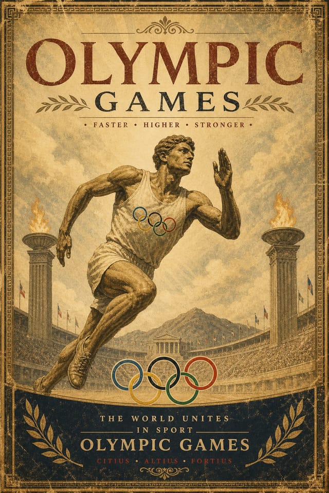 Olympic Games Poster — vintage style poster