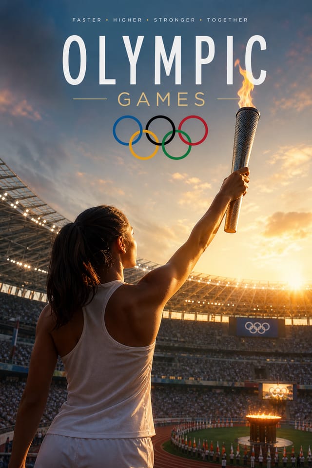 Olympic Games Poster — photo-realistic style poster
