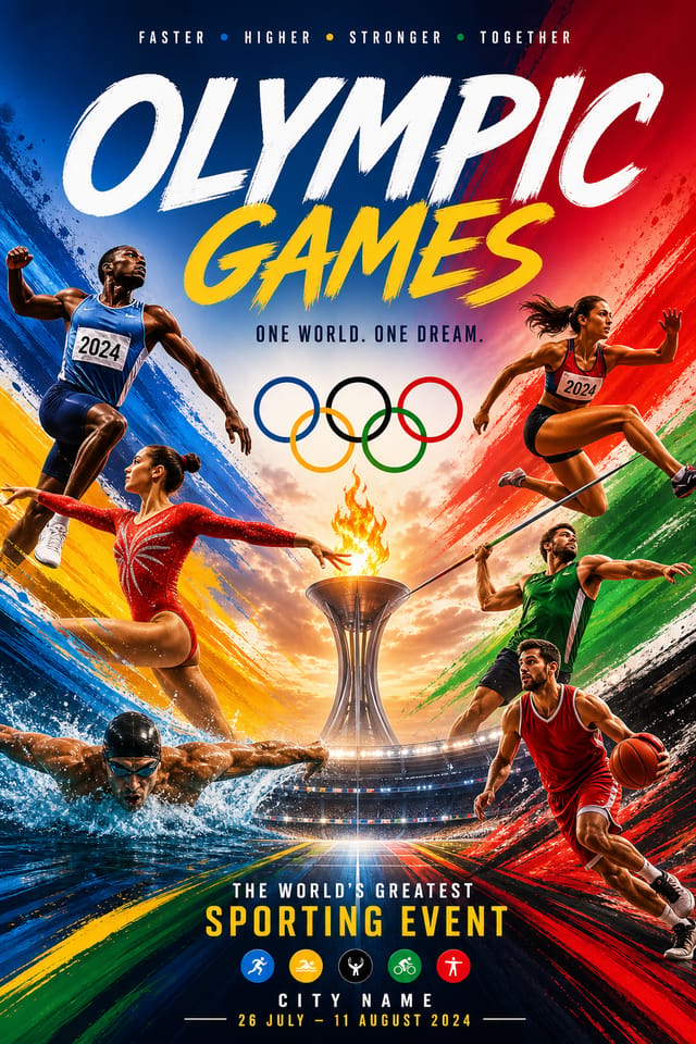 Olympic Games Poster — vibrant style poster