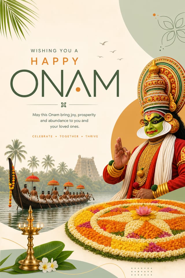 Onam Poster — modern style poster