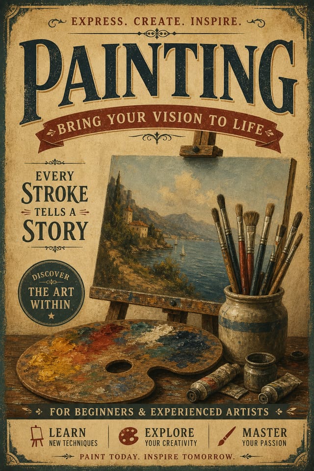 Painting Poster — vintage style poster