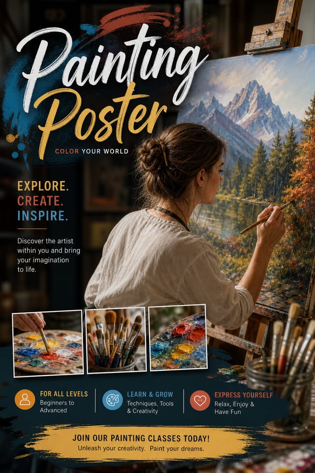 Painting Poster — photo-realistic style poster
