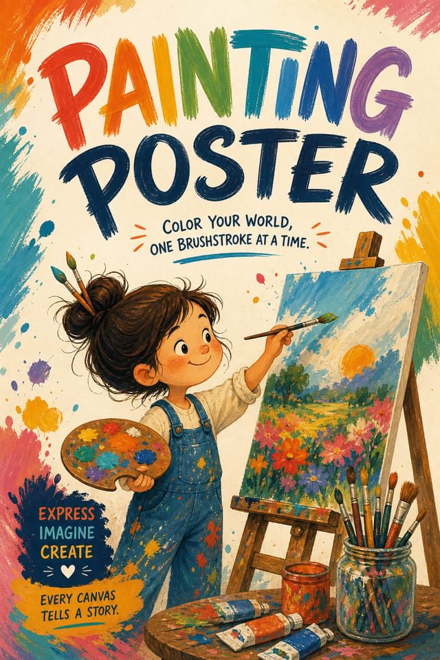 Painting Poster — illustration style poster