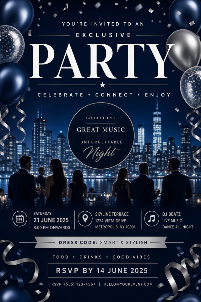 Party Poster — corporate style poster