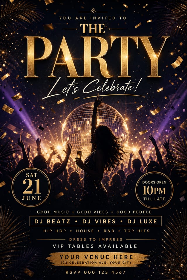 Party Poster — elegant style poster