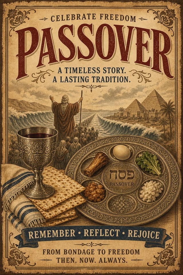 Passover Poster — vintage style poster
