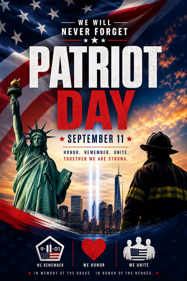 Patriot Day Poster — vibrant style poster