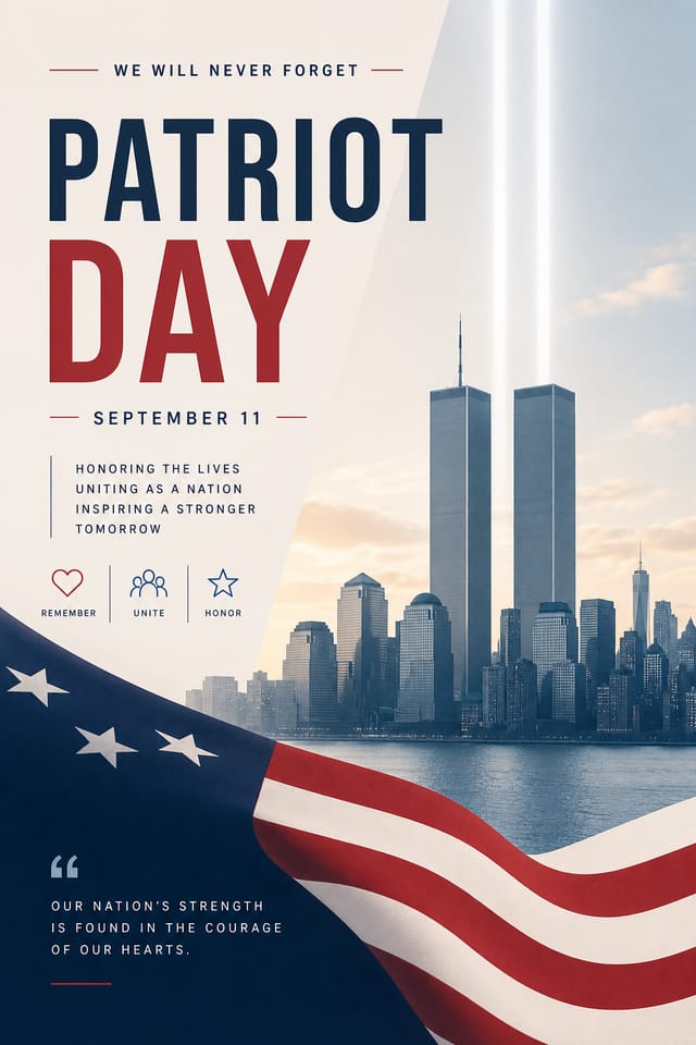 Patriot Day Poster — modern style poster
