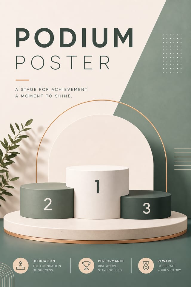 Podium Poster — modern style poster