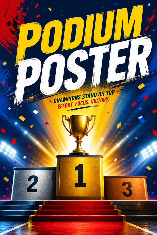Podium Poster — vibrant style poster