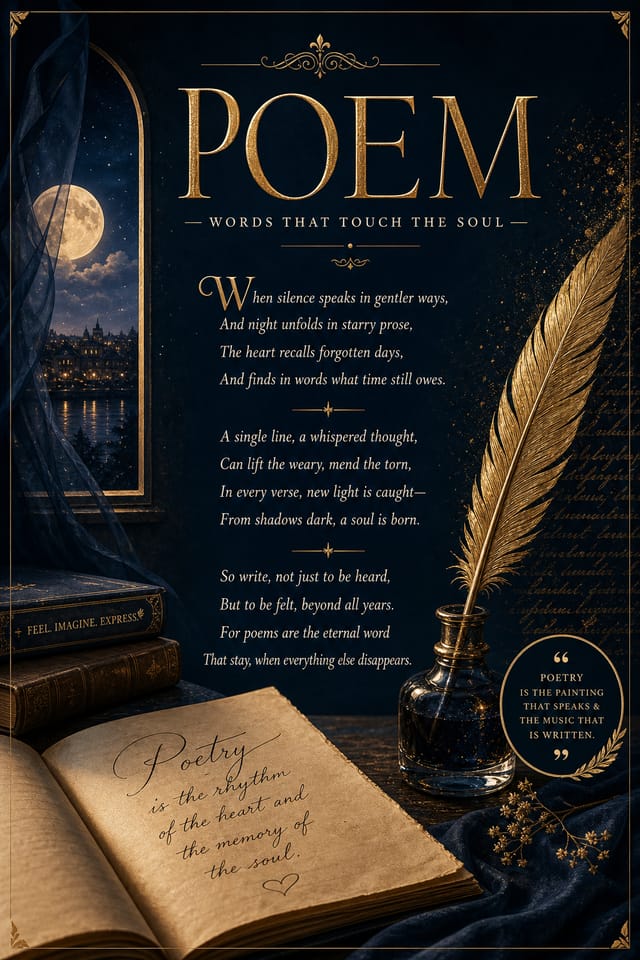 Poem Poster — elegant style poster