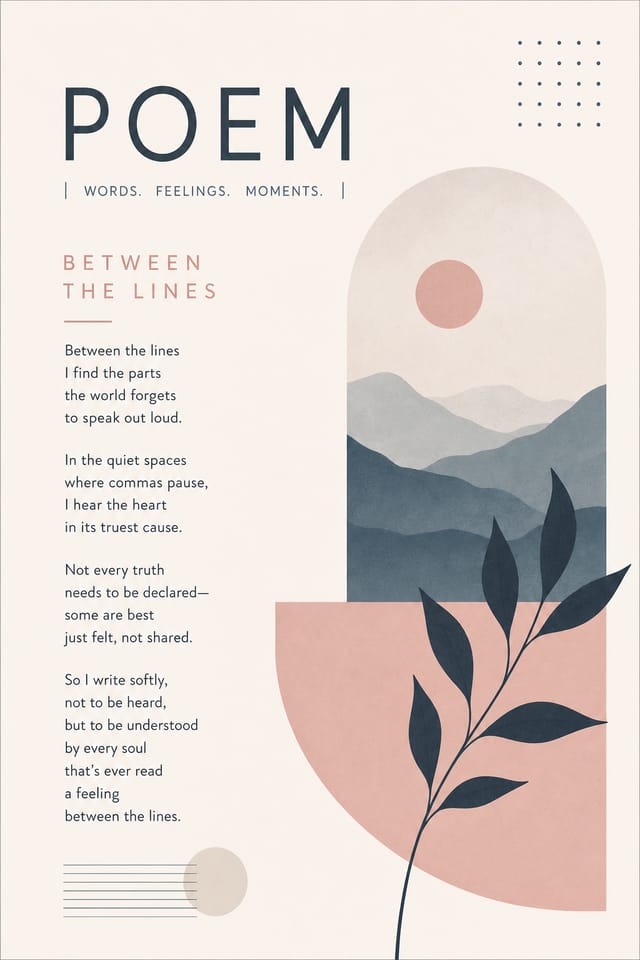 Poem Poster — modern style poster