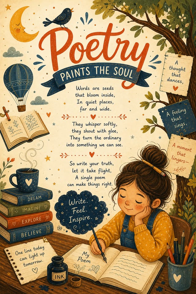 Poem Poster — illustration style poster