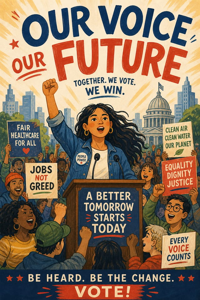 Political Poster — illustration style poster