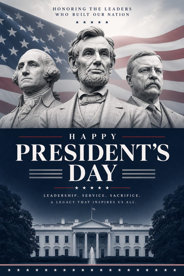 President's Day Poster — corporate style poster