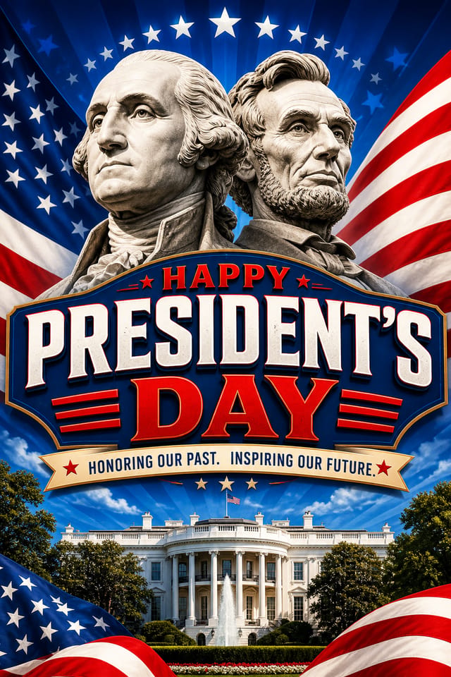 President's Day Poster — vibrant style poster