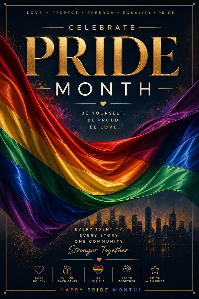 Pride Month Poster — elegant style poster