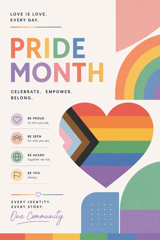 Pride Month Poster — modern style poster