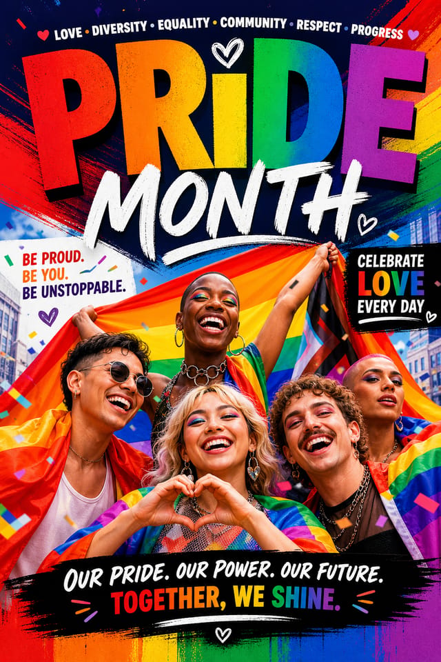Pride Month Poster — vibrant style poster