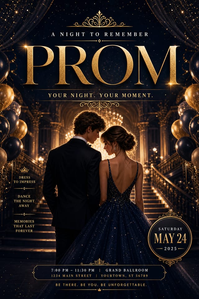 Prom Poster — elegant style poster