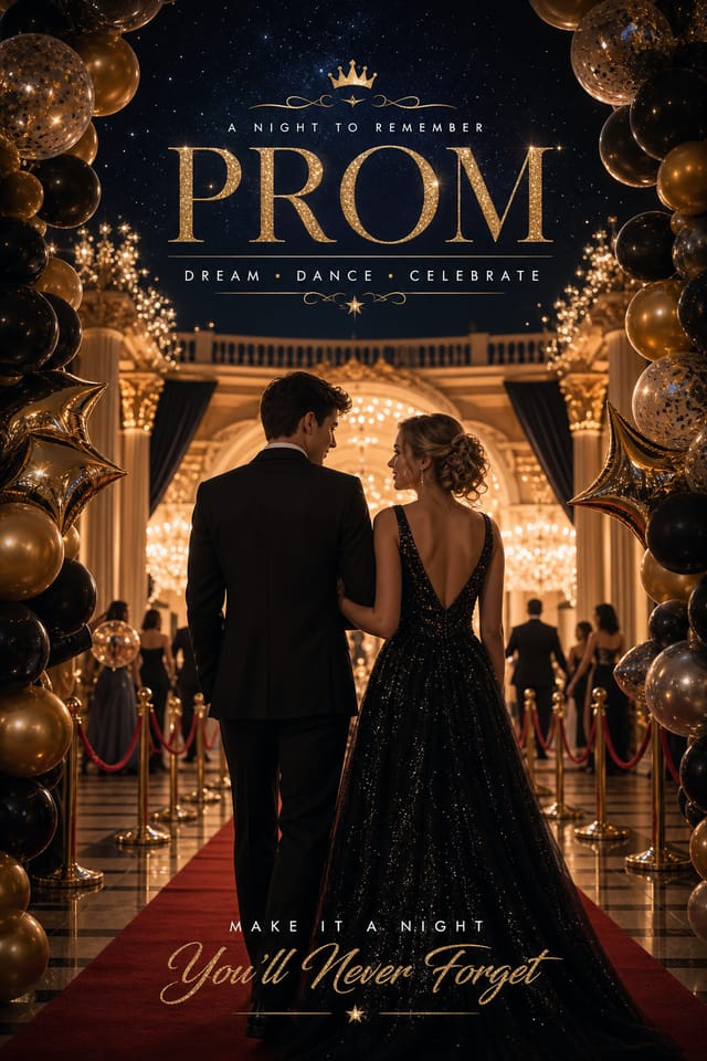 Prom Poster — photo-realistic style poster