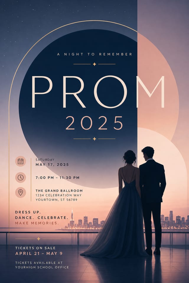 Prom Poster — modern style poster