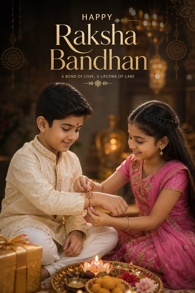 Póster de Raksha Bandhan — photo-realistic style poster