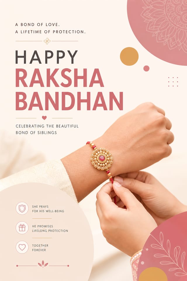 Póster de Raksha Bandhan — modern style poster