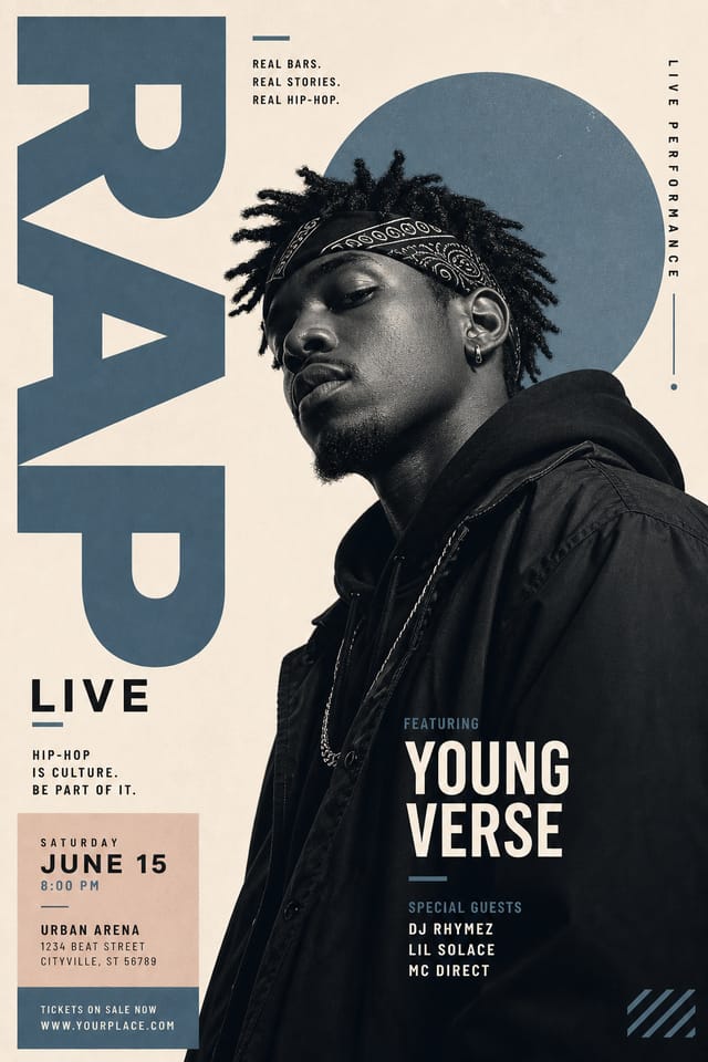 Rap Poster — modern style poster