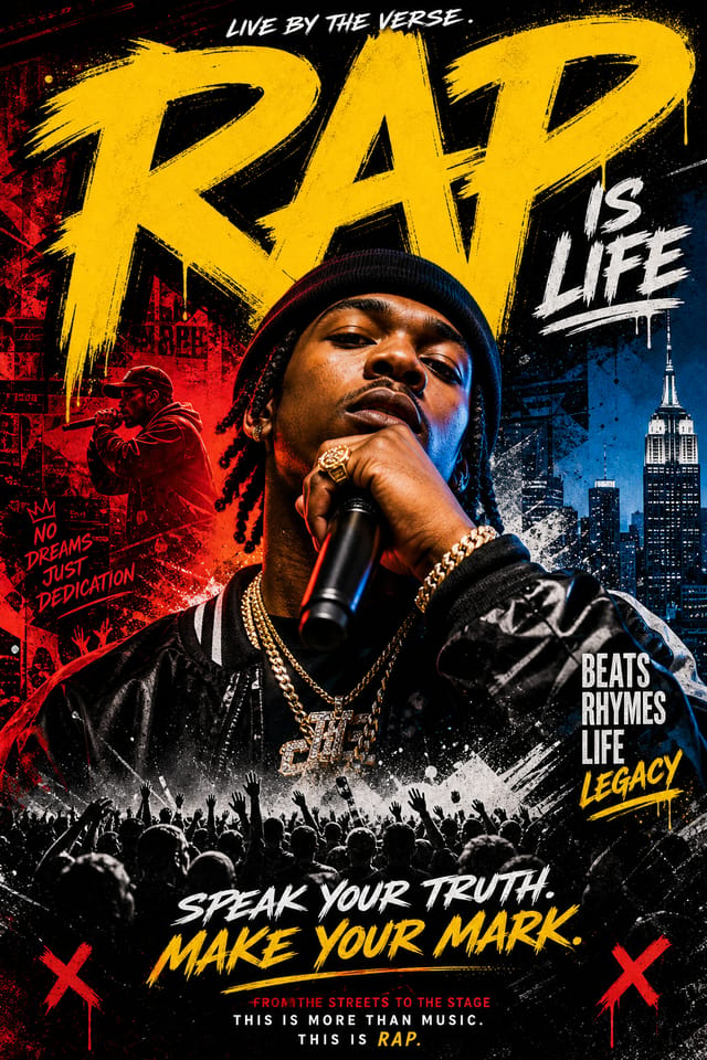 Rap Poster — vibrant style poster