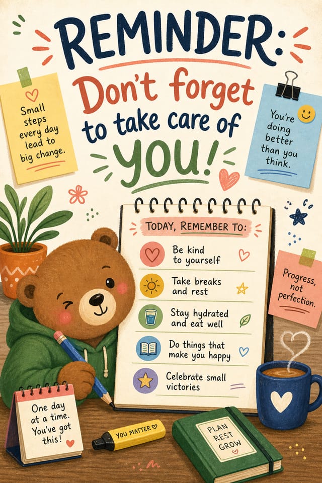 Reminder Poster — illustration style poster