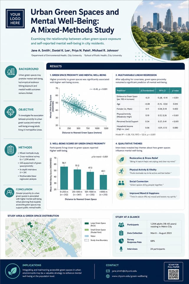 Research Poster — modern style poster